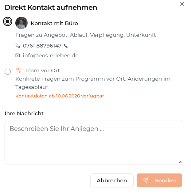 Dashboard Kontakt